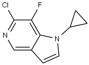 6-Chloro-1-cyclopropyl-7-fluoro-1H-pyrrolo[3,2-c]pyridine Struktur