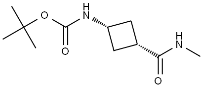 cis-tert-butyl (3-(methylcarbamoyl)cyclobutyl)carbamate Struktur