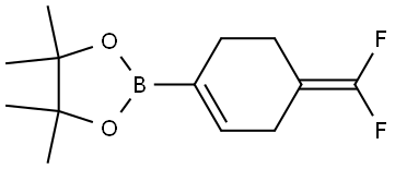 2-(4-(Difluoromethylene)cyclohex-1-en-1-yl)-4,4,5,5-tetramethyl-1,3,2-dioxaborolane Struktur
