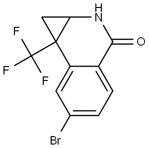 6-Bromo-7b-(trifluoromethyl)-1,1a,2,7b-tetrahydro-3H-cyclopropa[c]isoquinolin-3-one Struktur