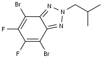 2H-Benzotriazole, 4,7-dibromo-5,6-difluoro-2-(2-methylpropyl)- Struktur