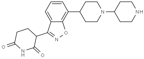 3-(7-([1,4'-Bipiperidin]-4-yl)benzo[d]isoxazol-3-yl)piperidine-2,6-dione Struktur