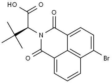 (S)-6-Bromo-(1,1-dimethylethyl)-1,3-dioxo-1H-benzo[DE]isoquinoline-2(3H)-acetic acid Struktur