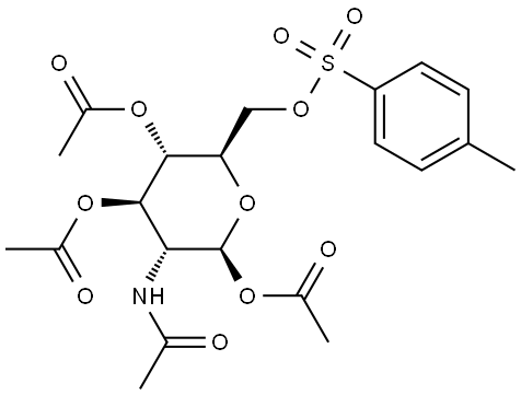 1,3,4-TRI-O-ACETYL-2-(ACETYLAMINO)-2-DEOXY-6-O-[(4-METHYLPHENYL)SULFONYL]-BETA-D-GLUCOPYRANOSE Struktur