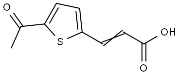 (E)-3-(5-Acetylthiophen-2-yl)acrylic acid Struktur