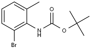 tert-butyl (2-bromo-6-methylphenyl)carbamate Struktur