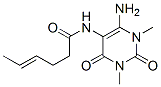 4-Hexenamide,  N-(6-amino-1,2,3,4-tetrahydro-1,3-dimethyl-2,4-dioxo-5-pyrimidinyl)- Struktur