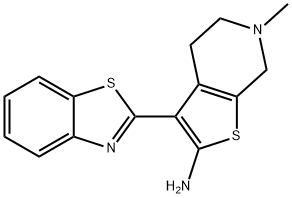 3-(1,3-Benzothiazol-2-yl)-6-methyl-4,5,6,7-tetrahydrothieno[2,3-c]pyridin-2-amine Struktur