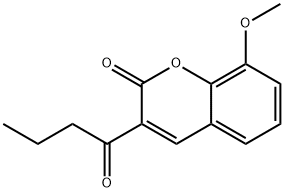 3-Butanoyl-8-methoxy-2H-chromen-2-one Struktur