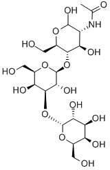 O-ALPHA-D-吡喃半乳糖基-(1-3)-O-BETA-D-吡喃半乳糖基-(1-4)-2-(乙酰氨基)-2-脫氧-BETA-D-吡喃葡萄糖, 101627-01-4, 結(jié)構(gòu)式