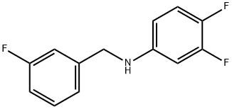 3,4-二氟-N-(3-氟芐基)苯胺, 1019621-50-1, 結(jié)構(gòu)式