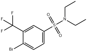 4-Bromo-N,N-diethyl-3-trifluoromethylbenzenesulfonamide Struktur