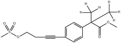 ALPHA,ALPHA-二(三氘甲基)-4-[4-[(甲基磺?；?氧基]-1-丁炔-1-基]苯乙酸甲酯, 1020719-58-7, 結(jié)構(gòu)式