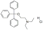 N,N-diethyl-2-trityloxy-ethanamine hydrochloride Struktur