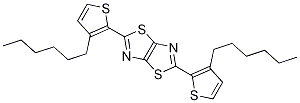 Thiazolo[5,4-d]thiazole, 2,5-bis(3-hexyl-2-thienyl)- Struktur