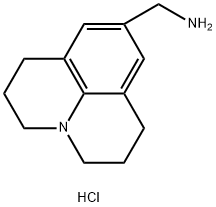 1-(2,3,6,7-tetrahydro-1H,5H-pyrido[3,2,1-ij]quinolin-9-yl)methanamine dihydrochloride Struktur