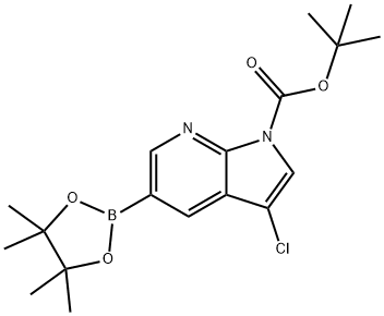 1H-3-CHLORO-PYRROLO[2,3-B]PYRIDINE-5-BORONIC ACID PINACOL ESTER Struktur