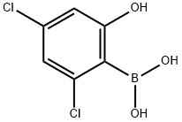 2,4-DICHLORO-6-HYDROXYPHENYLBORONIC ACID Struktur