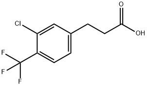 3-[3-Chloro-4-(trifluoromethyl)phenyl]propionicacid Struktur
