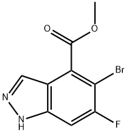 1H-Indazole-4-carboxylic acid, 5-broMo-6-fluoro-, Methyl ester Struktur