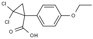 2,2-Dichloro-1-(4'-ethoxyphenyl)cyclopropane-1-carboxylic acid Struktur