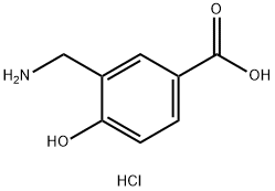 3-(aminomethyl)-4-hydroxy-benzoic acid hydrochloride Struktur