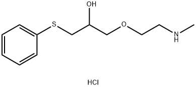 1-(2-methylaminoethoxy)-3-(phenylthio)propan-2-ol hydrochloride Struktur