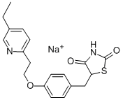 5-[4-[2-(5-Ethyl-2-pyridyl)ethoxy]benzyl]-2,4-thiazolidinedione Struktur