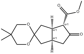 Methyl5'-hydroxy-5,5-dimethyl-3',3'a,4',6'a-tetrahydro-1'H-spiro[1,3-dioxane-2,2'-pentalene]-6'-carboxylate Struktur