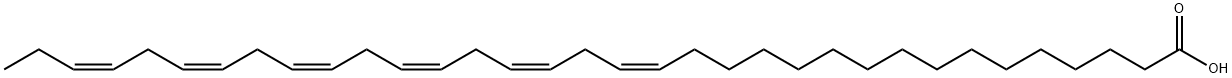 Tetratriaconta-16(Z),19(Z),22(Z),25(Z),28(Z),31(Z)-hexaenoic Acid, 105528-06-1, 結(jié)構(gòu)式