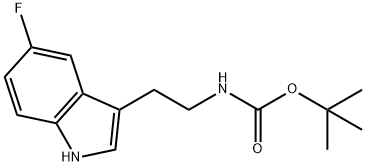 tert-Butyl [2-(5-fluoro-1H-indol-3-yl)ethyl]-carbamate Struktur