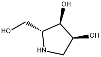 3,4-Pyrrolidinediol, 2-(hydroxymethyl)-, (2R,3R,4S)- Struktur