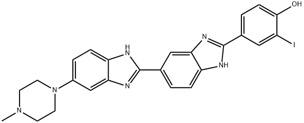 2-(2-(3-iodo-4-hydroxyphenyl)-6-benzimidazolyl)-6-(1-methyl-4-piperazyl)benzimidazole Structure