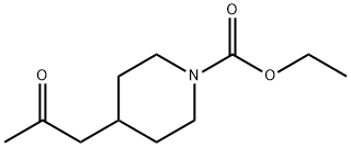 1-Piperidinecarboxylic acid, 4-(2-oxopropyl)-, ethyl ester Struktur