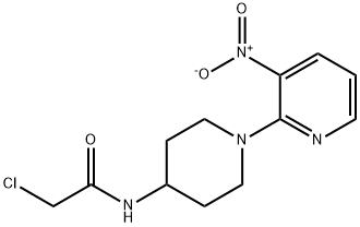 2-Chloro-N-(3'-nitro-3,4,5,6-tetrahydro-2H-[1,2']bipyridinyl-4-yl)-acetaMide, 98+% C12H15ClN4O3, MW: 298.73 Struktur