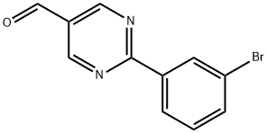 2-(3-Bromophenyl)pyrimidine-5-carboxaldehye Struktur
