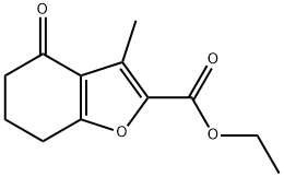 ethyl 3-methyl-4-oxo-4,5,6,7-tetrahydro-1-benzofuran-2-carboxylate Struktur