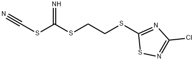 [(3-CHLORO-1,2,4-THIADIAZOL-5-YLTHIO)METHYL] METHYL CYANOCARBONIMIDODITHIOATE Structure