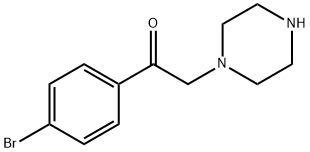 1-(4-Bromophenyl)-2-(piperazin-1-yl)ethanone Struktur