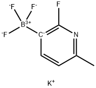2-Fluoro-6-methylpyridine-3-trifluoroborate potassium salt Struktur