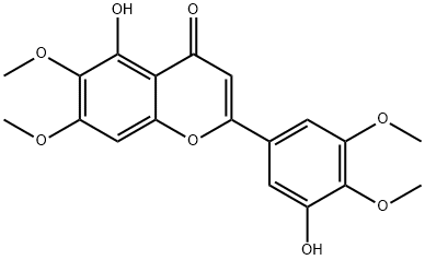 3',5-Dihydroxy-4',5',6,7-tetramethoxyflavone Struktur