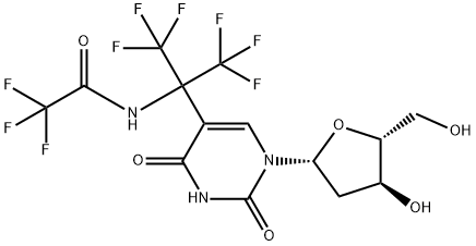 5-(2-trifluoroacetylaminohexafluoroprop-2-yl)-2'-deoxyuridine Structure