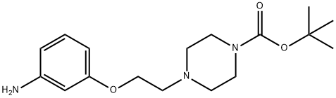 tert-butyl 4-(2-(3-aminophenoxy)ethyl)piperazine-1-carboxylate Struktur