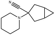 Bicyclo[3.1.0]hexane-3-carbonitrile, 3-(1-piperidinyl)- (9CI) Struktur