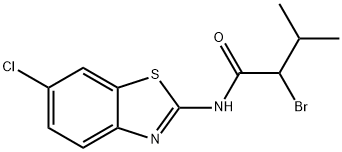 2-BROMO-N-6-CHLORO-2-BENZOTHIAZOLYL-3-METHYL-BUTYRAMIDE Struktur