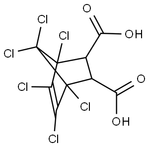 Chlorendic acid Struktur