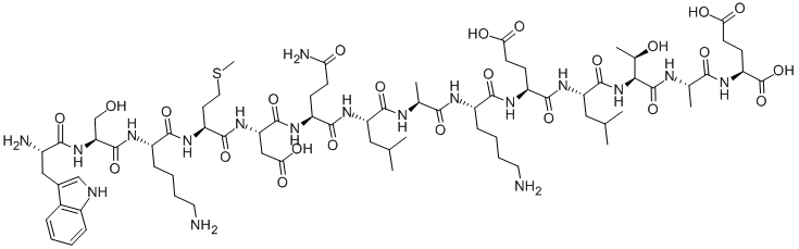 TRP-SER-LYS-MET-ASP-GLN-LEU-ALA-LYS-GLU-LEU-THR-ALA-GLU, 115136-18-0, 結(jié)構(gòu)式