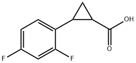 2-(2,4-difluorophenyl)cyclopropanecarboxylic acid Struktur