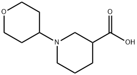 1-(tetrahydro-2H-pyran-4-yl)-3-piperidinecarboxylic acid(SALTDATA: HCl) Struktur