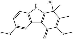 rac-1,9-ジヒドロ-1α*-ヒドロキシ-3,6-ジメトキシ-1,2-ジメチル-4H-カルバゾール-4-オン 化學(xué)構(gòu)造式